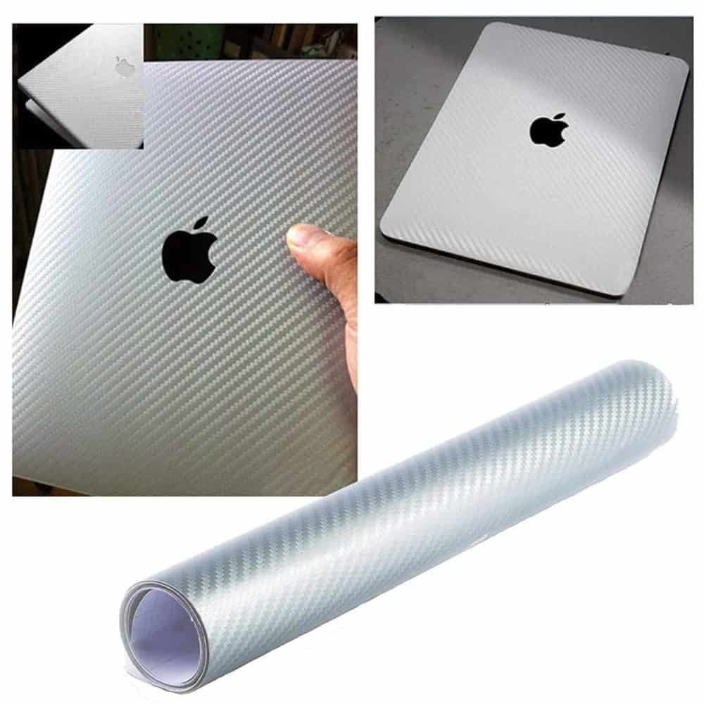 Carbon Fiber White 60″X72″ 3D Vinyl Film Wrap Sheet - Image 2