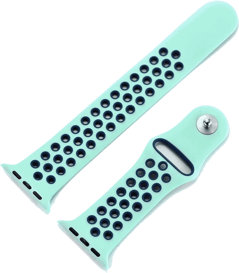 ⁦Apple Watch Band Green + Blue for Apple Watch 38mm 40mm 41mm or 42 44 45mm Replacement Strap for Series 7 6 5 4 3 2 1⁩ - الصورة ⁦3⁩
