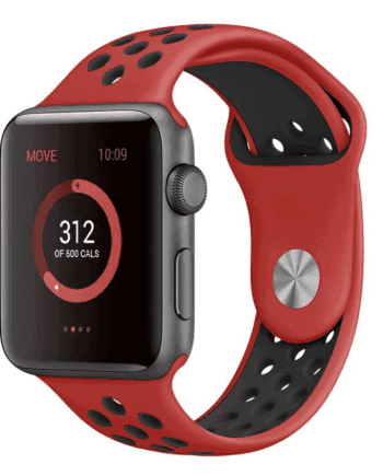 Apple راقب السلسلة 1 ، السلسلة 2 ، Nike + سوار رياضي 42 مم (أحمر + أسود)