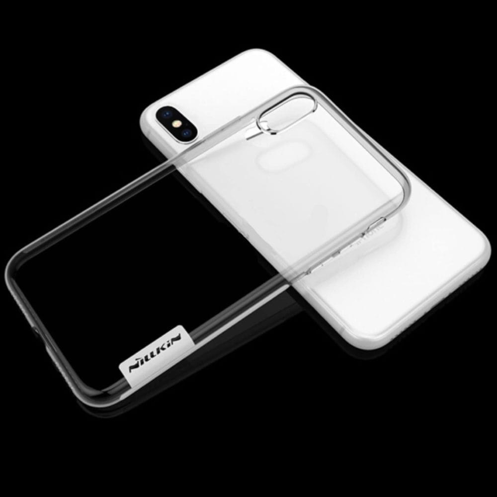 For iPhone X Transparent TPU Protective Soft Cover Case (White) - Image 3