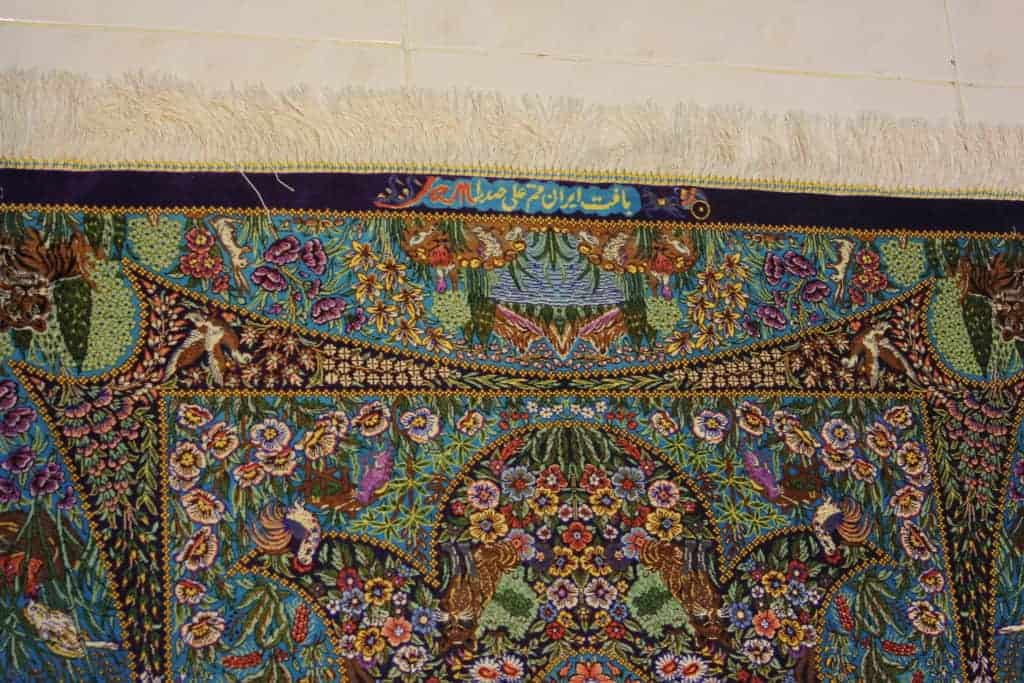 Carpet Genuine 100% Silk Handmade, Qum Sherif, Iran (size 100cmx150cm) - CPT04 - Image 2