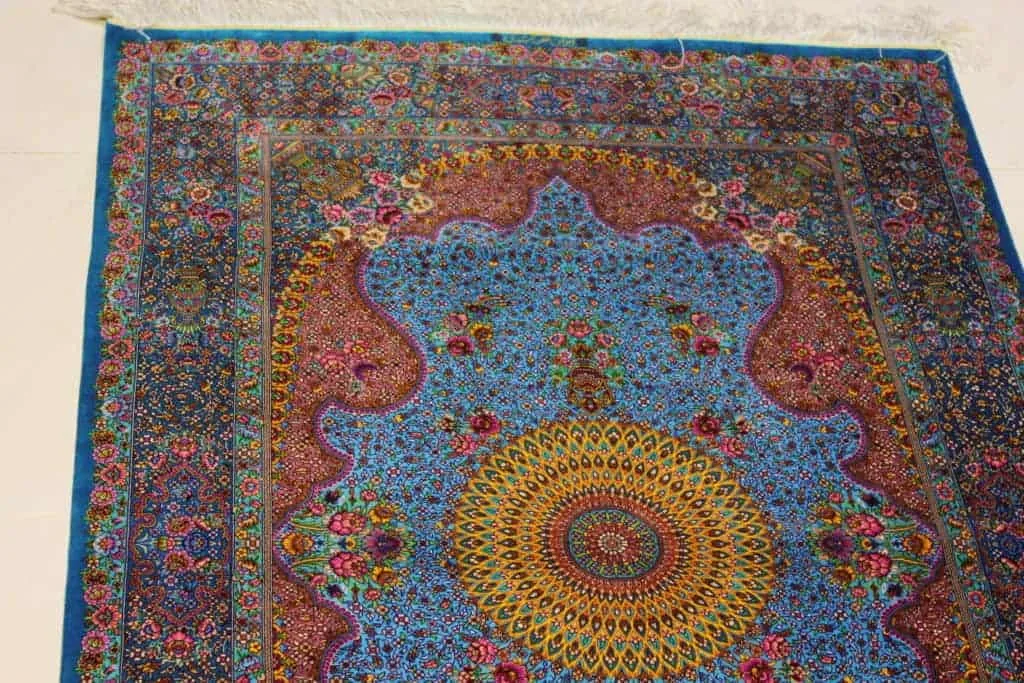 Carpet Genuine 100% Silk Handmade, Qum Sherif, Iran (size 100cmx150cm) - CPT06 - Image 3