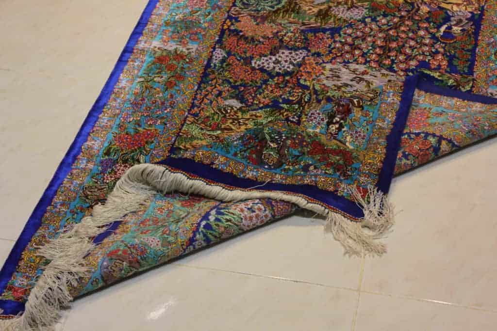 Carpet Genuine 100% Silk Handmade, Qum Sherif, Iran (size 100cmx150cm) - CPT10 - Image 3