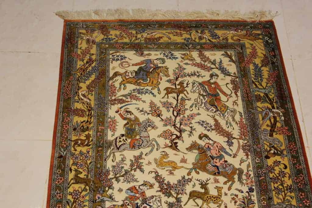 Carpet Genuine 100% Silk Handmade, Kashaan, Iran (size 100cmx150cm) - CPT14 - Image 2