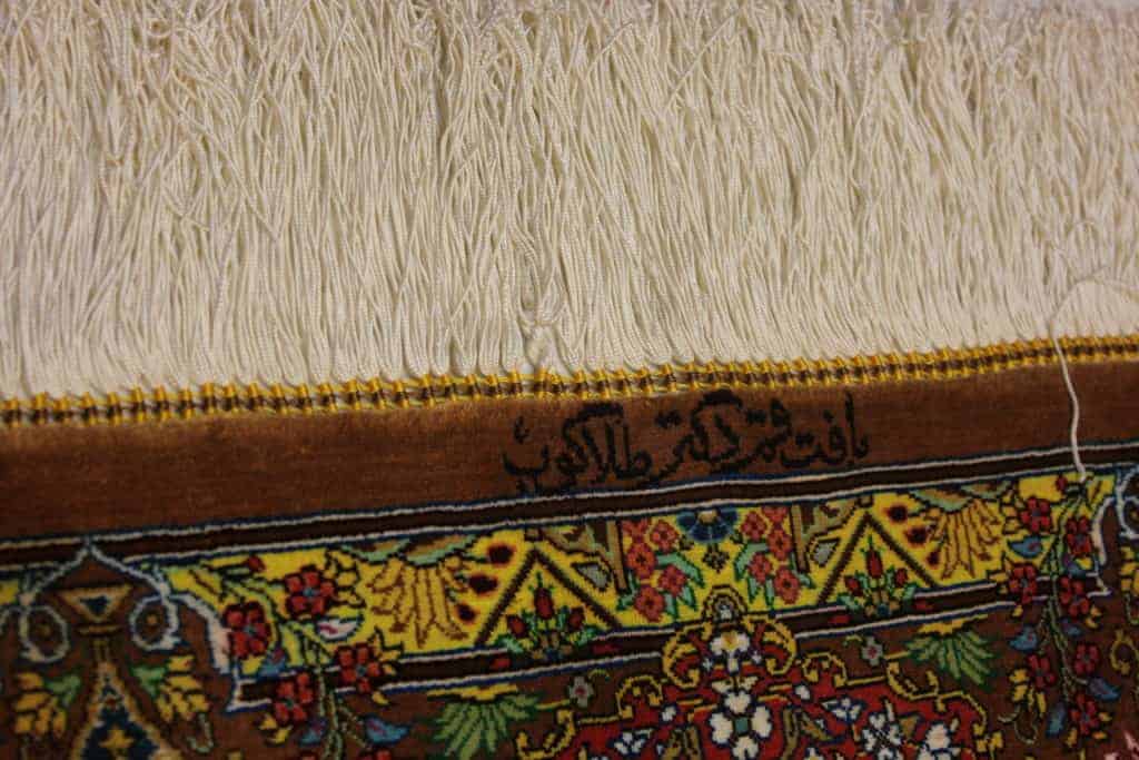 Carpet Genuine 100% Silk Handmade Kashaan, Iran (size 135cmx220cm) - CPT26 - Image 3