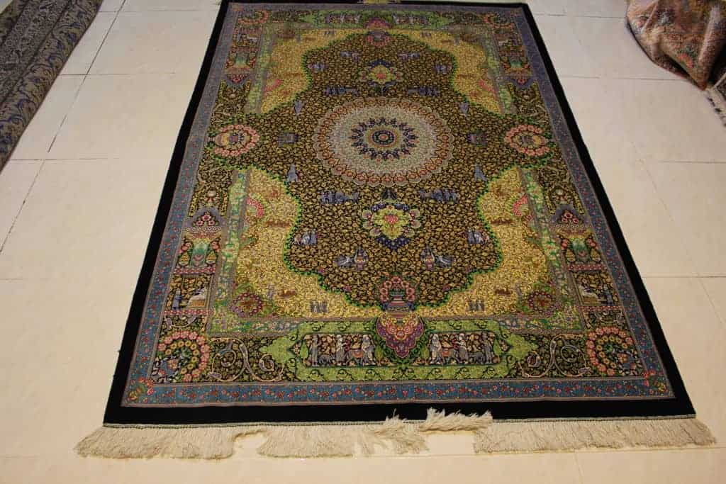 Carpet Genuine 100% Silk Handmade Kashaan, Iran (size 135cmx220cm) - CPT21 - Image 4