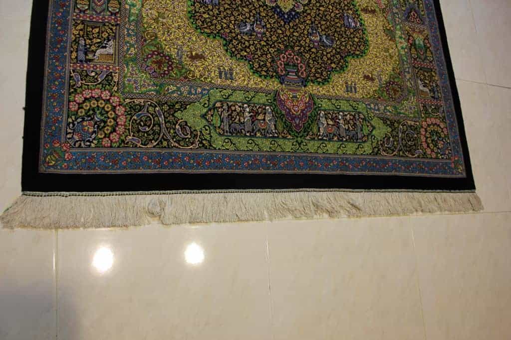 Carpet Genuine 100% Silk Handmade Kashaan, Iran (size 135cmx220cm) - CPT21 - Image 6