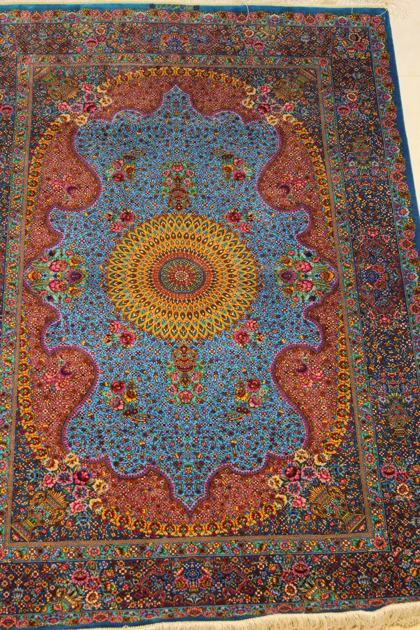 Carpet Genuine 100% Silk Handmade, Qum Sherif, Iran (size 100cmx150cm) - CPT06 - Image 5