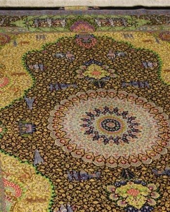 Carpet Genuine 100% Silk Handmade Kashaan, Iran (size 135cmx220cm) - CPT21