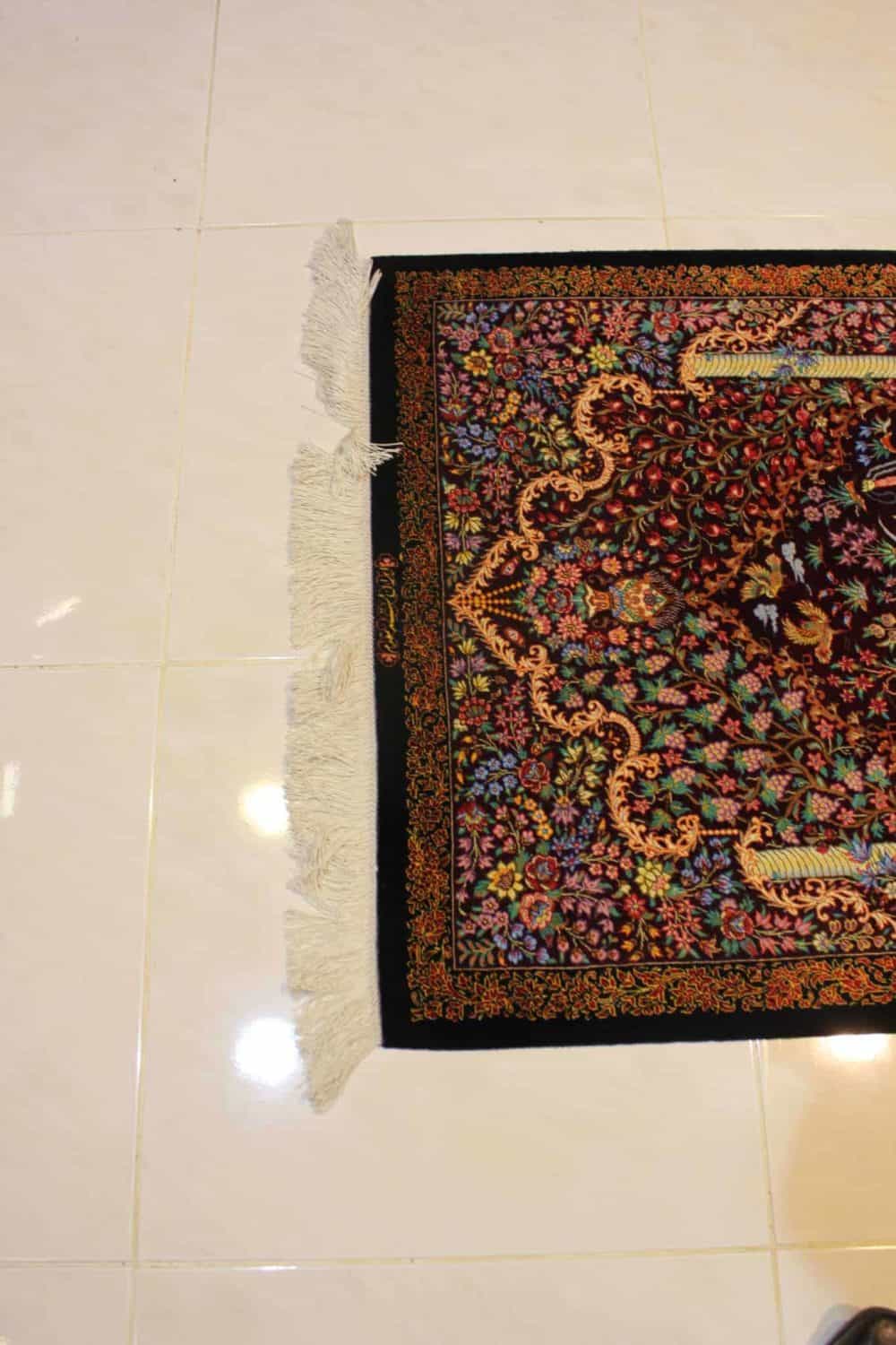 Carpet Genuine 100% Silk Handmade, Iran (size 80cmx120cm) - CPT37 - Image 2