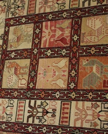 سجاد أصلي 100٪ حرير قطن مختلط ، صناعة يدوية ، إيران (مقاس 70 سم × 90 سم) - CPT67