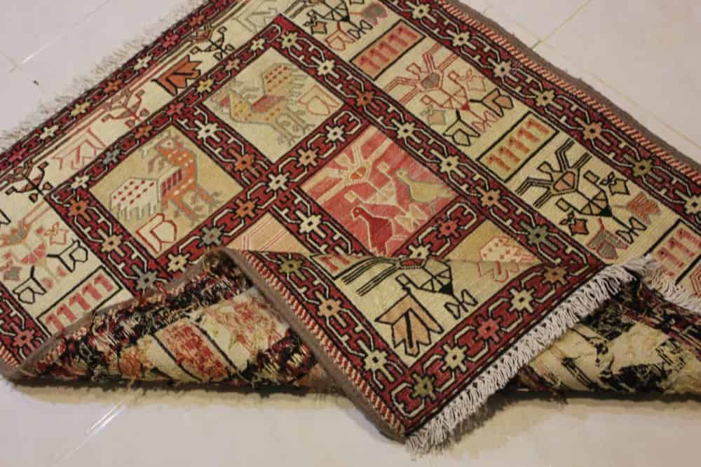 Carpet Genuine 100% Silk Cotton Mixed, Handmade,  Iran (size 70cmx90cm) - CPT67 - Image 4