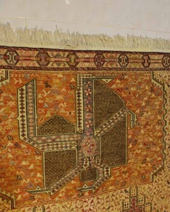 Carpet Genuine 100% Silk Cotton Mixed, Handmade,  Iran (size 130cmx200cm) - CPT71