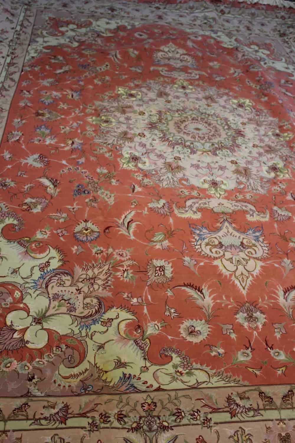 Carpet Genuine 100% Silk Wool Mixed, Handmade,  Tabriz, Iran (size 300cmx400cm) - CPT79 - Image 2