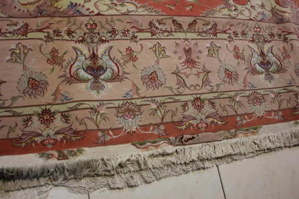 Carpet Genuine 100% Silk Wool Mixed, Handmade,  Tabriz, Iran (size 300cmx400cm) - CPT79 - Image 3