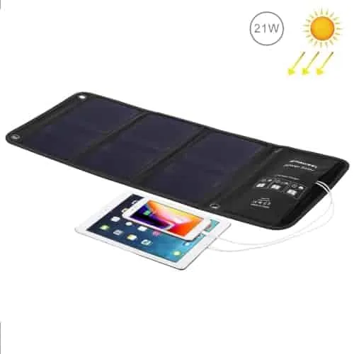 Foldable Solar Panel Charger with Dual USB Ports 21W (HAWEEL) - Image 3