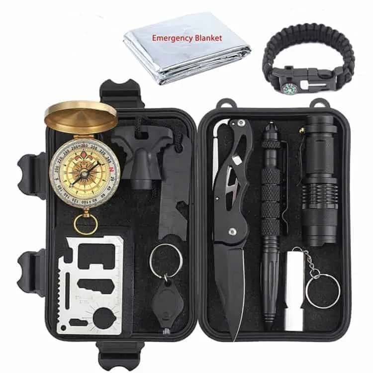 SOS Travel Tools Outdoor Camping Survival Multi-function Tool Box