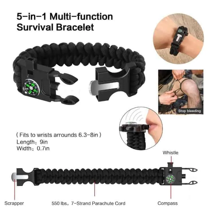 SOS Travel Tools Outdoor Camping Survival Multi-function Tool Box - Image 14
