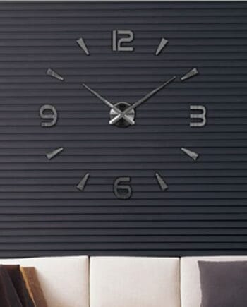 Home Decoration Watch Frameless 3D Mirror Large DIY Wall Sticker Mute Clock, Size: 100*100cm (Black)