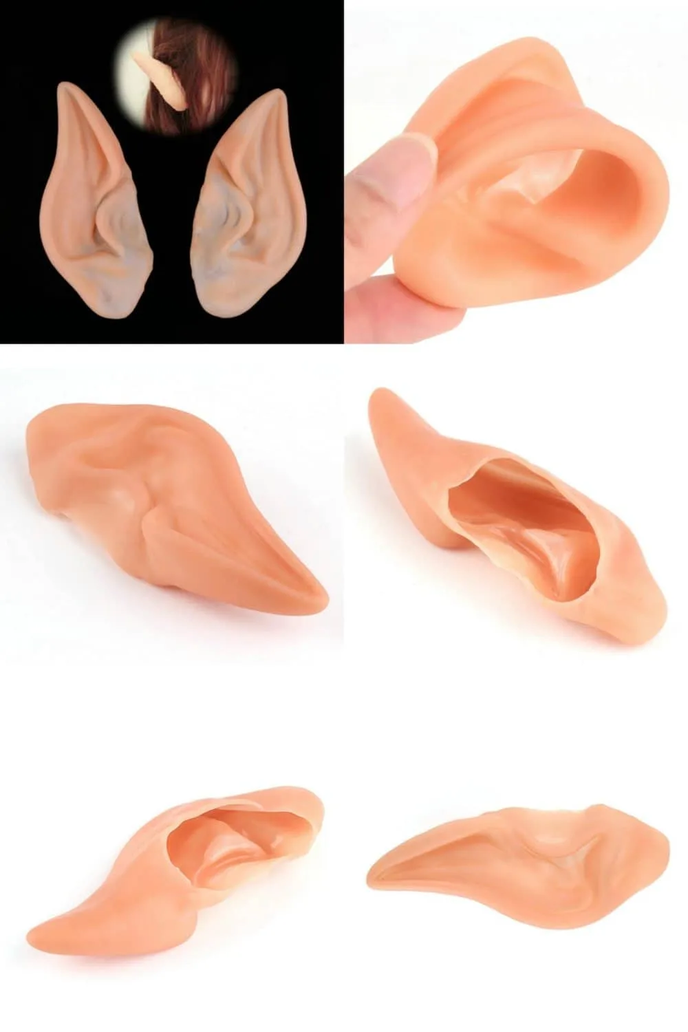 Carnival Latex Soft Fake Ears, Elf Ears Halloween Mask Party 1 Pair - Image 7