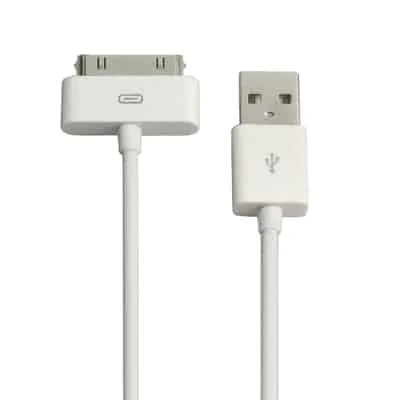 30 Pin to USB Data / Charging Cable for iPad 3/ iPad 2/ iPhone 4 & 4S, iPhone 3GS/3G, iPod touch, Length: 1m (White)