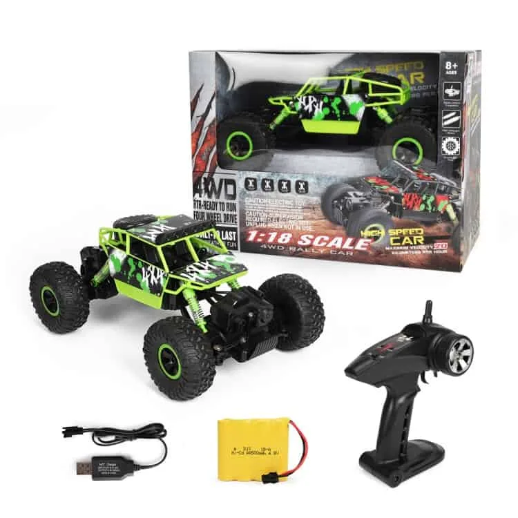 X Power S-001 1:18 Mini 2.4G 4WD RC Crawler Off Road Car, 130 Strong Magnetic Carbon Brush Motor (Green) - Image 6