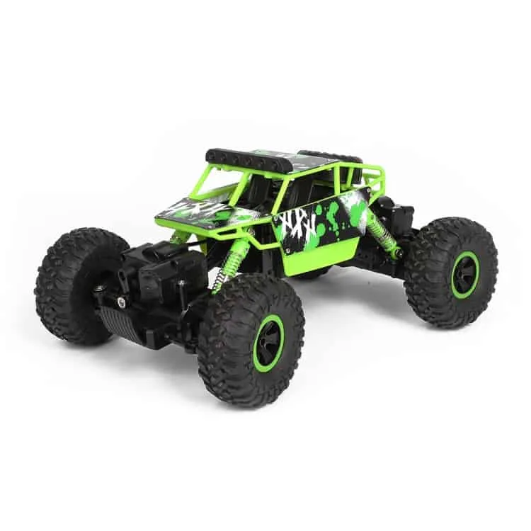 X Power S-001 1:18 Mini 2.4G 4WD RC Crawler Off Road Car, 130 Strong Magnetic Carbon Brush Motor (Green)
