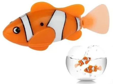 Robot Fish / Electric Pet Fish Toy, Size: 7.5cm x 1.8cm x 3.5cm(Orange)