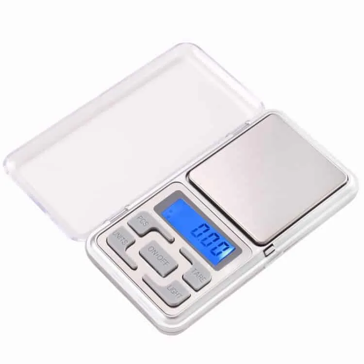 Mini Digital Pocket Weighing Scale Screen Size 3.5*1.5cm 200g x 0.01g (Silver)