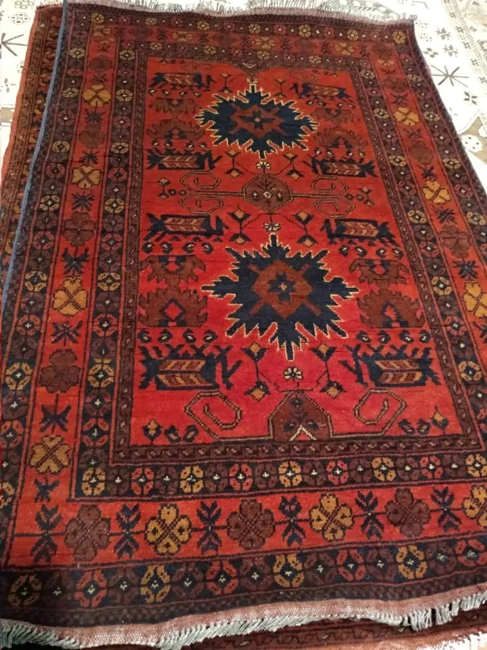 Carpet Genuine 100% Wool, Handmade,  Afghani (size 100cmx150cm) - CPTJ1