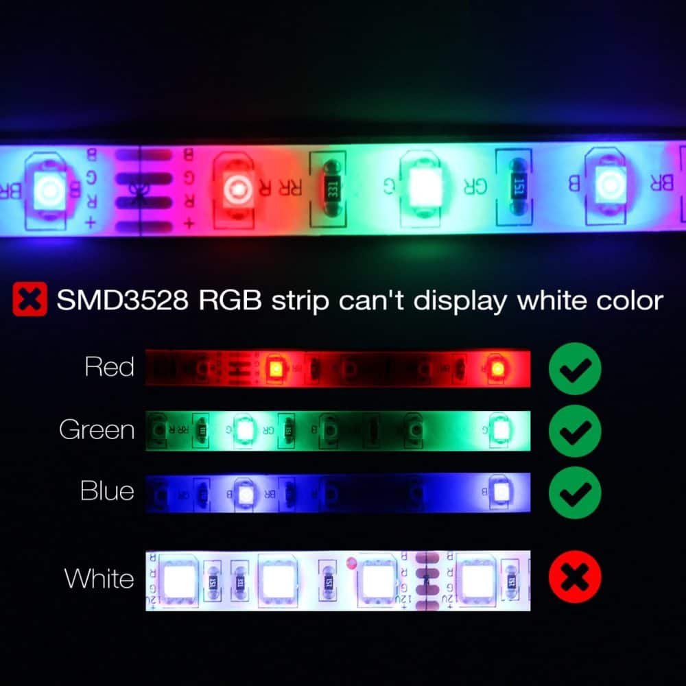 RGB LED Strip SMD 2835 DC 12V 60 leds/m Flexible Diode Tape Ribbon Lamp WiFi Controller - Image 4