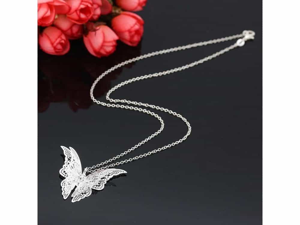 Women Lovely Butterfly Pendant Chain Necklace Jewelry - Image 3