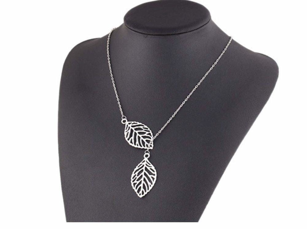 Fashion Jewelry Simple Personality Wild Temperament 2 Leaf Necklace Female Jewelry Necklace - Image 4