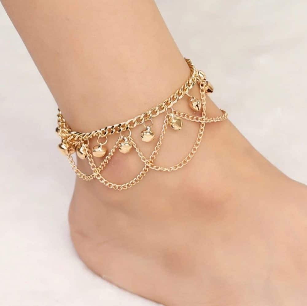 Tassel Chain Bells Sound Gold Metal Chain Anklet Bracelet Foot Chain Jewelry Beach Anklet - Image 4