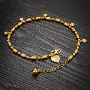 OPK Heart Shape Pendant Simple Fashion Anklet Chain for Women