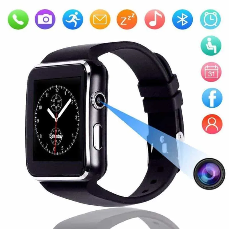 X6 Smart Watch with Camera Touch Screen Support SIM TF Card Bluetooth Smartwatch for iPhone Xiaomi Android Phone(White) - Image 4