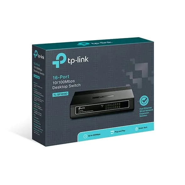 TP-Link 16-Port 10/100Mbps Desktop Switch TL-SF1016D - Image 4