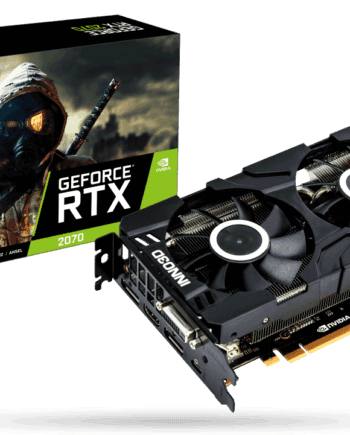 INNO3D GEFORCE RTX 2070 TWIN X2 (1620 ميجا هرتز / 14.0 جيجا بايت في الثانية) 8 جيجا بايت ، GDDR6 / 256 بت / DPx2 + HDMI + USB-C-DVI / VA22 / PG160