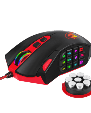 Redragon M901 ماوس ألعاب سلكي Perdition 24000DPI MMO LED RGB (أسود)