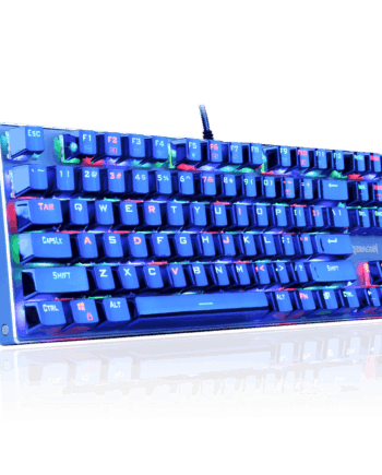 Redragon K566B-RGB Mechanical Gaming Keyboard, RGB Backlit, Blue Switches, Solid durable All Aluminum Construction, Stylish Metallic Blue Electroplated Keys and Base, 87 Standard keys