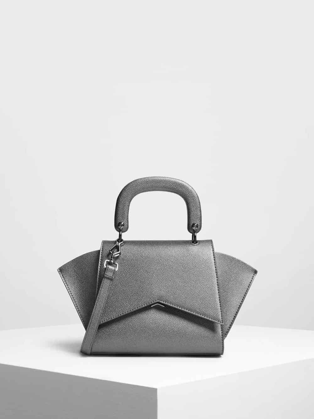 Charles & Keith حقيبة مدينة هيكلية هندسية