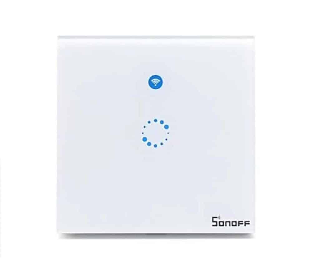 SONOFF T1 EU AC90V-250V 600W Smart WIFI Wall Touch Light Switch 1 Gang Touch/WiFi/433 RF/APP Remote Smart Home Controller Work With Alexa - 2CH