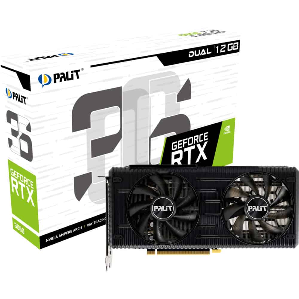 ⁦جهاز PALIT GeForce RTX 3060 Dual OC 12GB GDDR6 256bit 3DP HDMI⁩ - الصورة ⁦2⁩