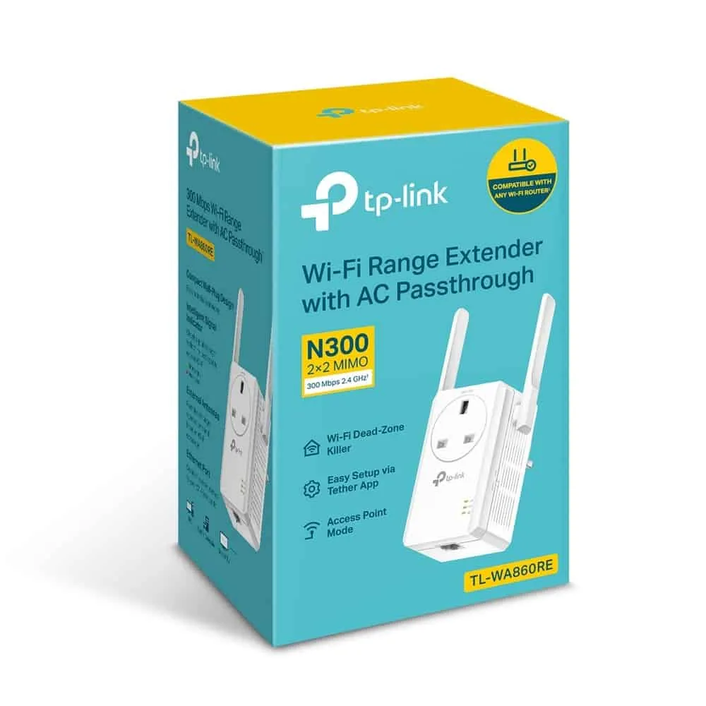 TP-Link 300Mbps Wi-Fi Range Extender with AC Passthrough TL-WA860RE - Image 4