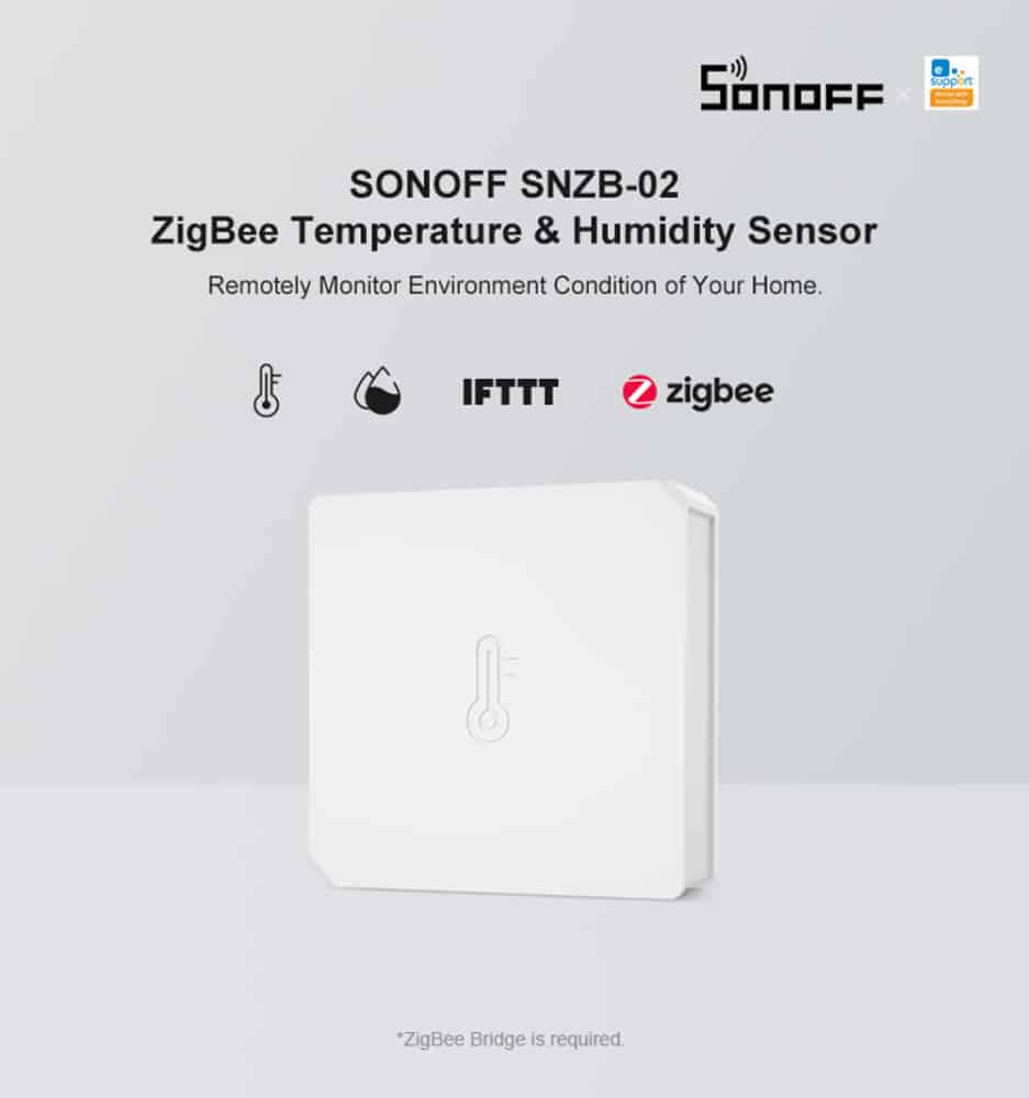 SONOFF SNZB-02 ZB Temperature And Humidity Sensor Work with SONOFF ZBBridge Real-time Data Check Via eWeLink APP - Image 4