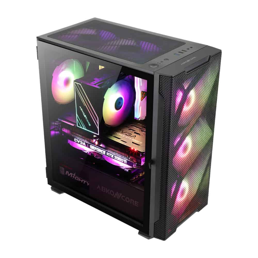 ABKONCORE C550M Mini Tower Case Black Coating - Image 4