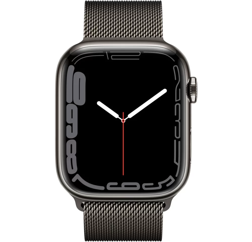 Apple Watch Series 7 Stainless Steel Case with Milanese Loop