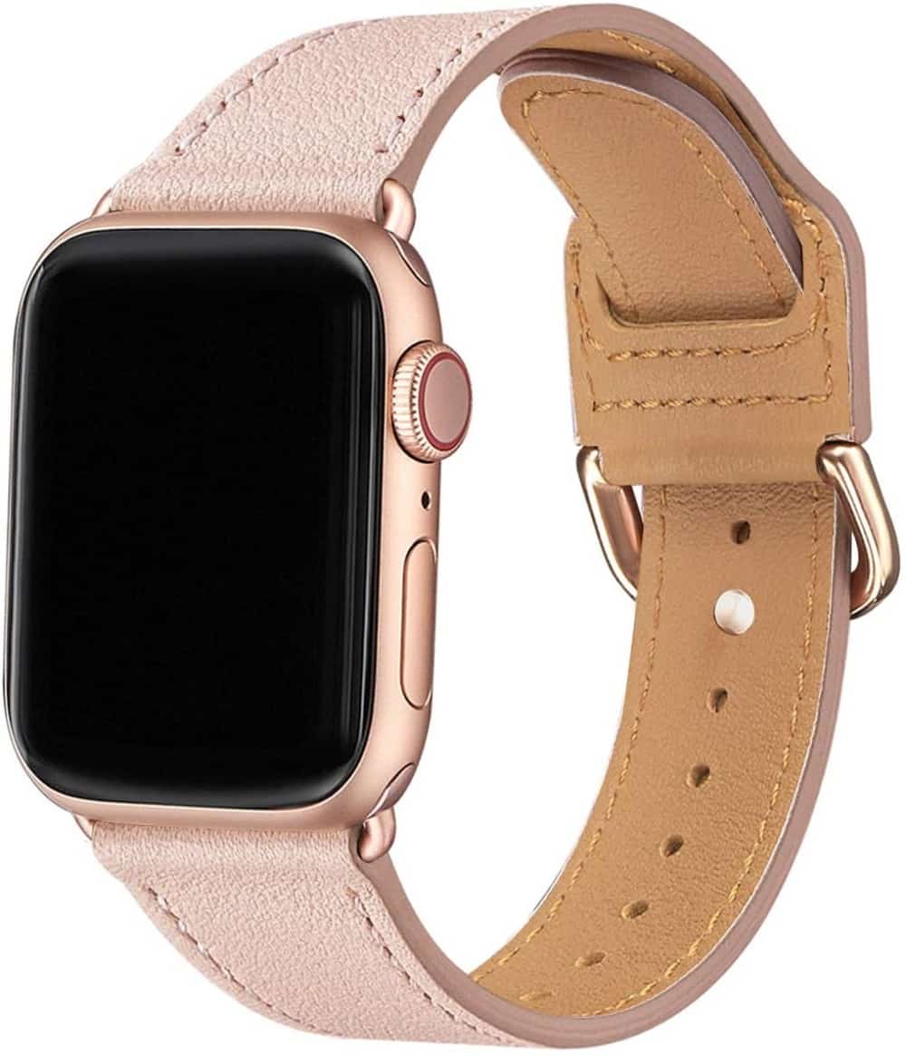 Apple Watch Band 42mm 44mm 45mm Top Grain Leather Strap Compatible for Men Women iWatch Series 7 6 5 4 3 2 1 - Image 17