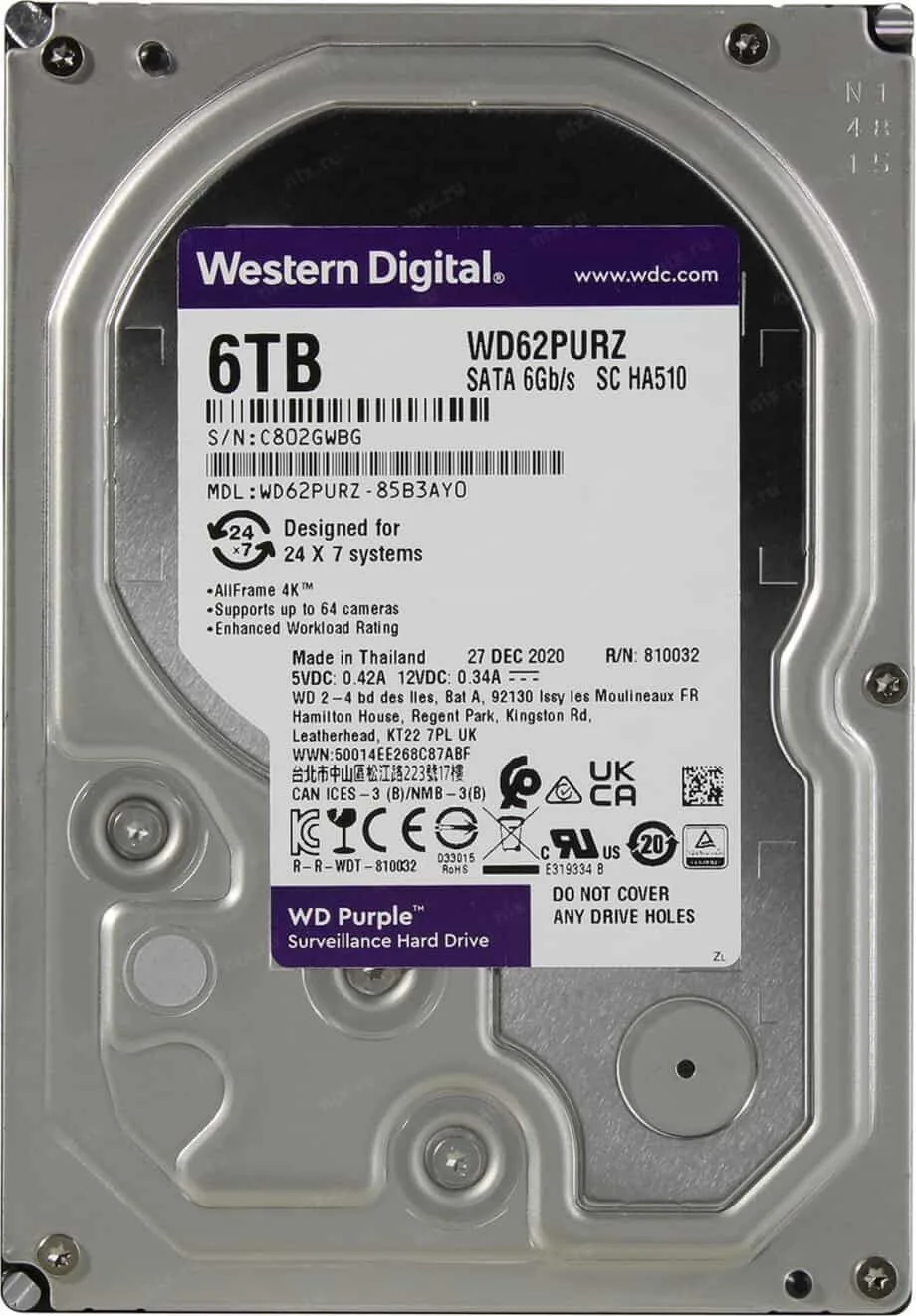 Western Digital WD Purple 6TB Surveillance Hard Disk Drive - Image 3