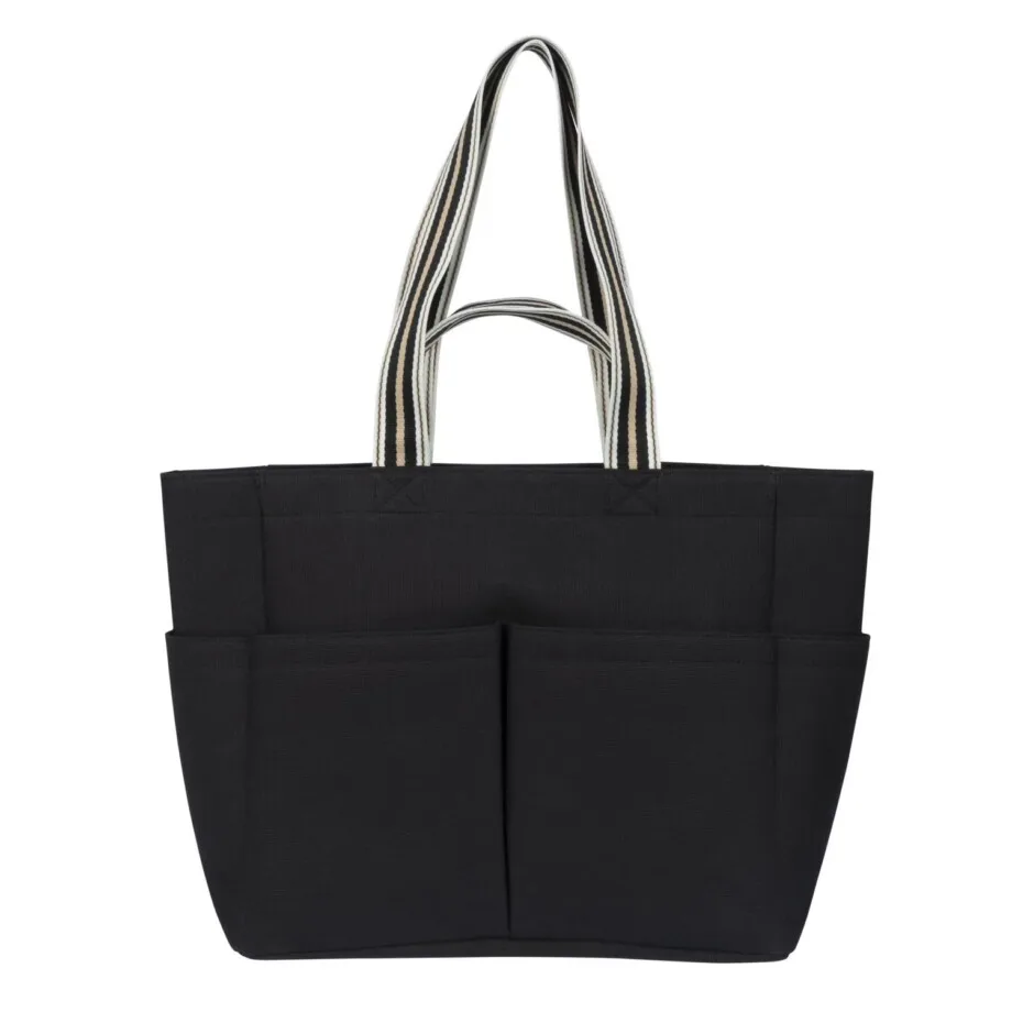 Time and Tru Darlene Double Handle Tote Black